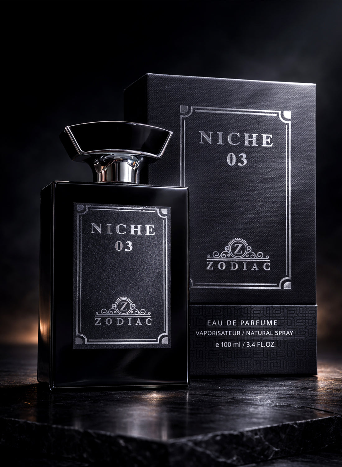 Zodiac Niche 03 Eau De Perfume 100ml | Luxury Men’s Perfume with Ozonic, Aquatic, Iris & Amber Notes | Long Lasting Fresh Woody Fragrance