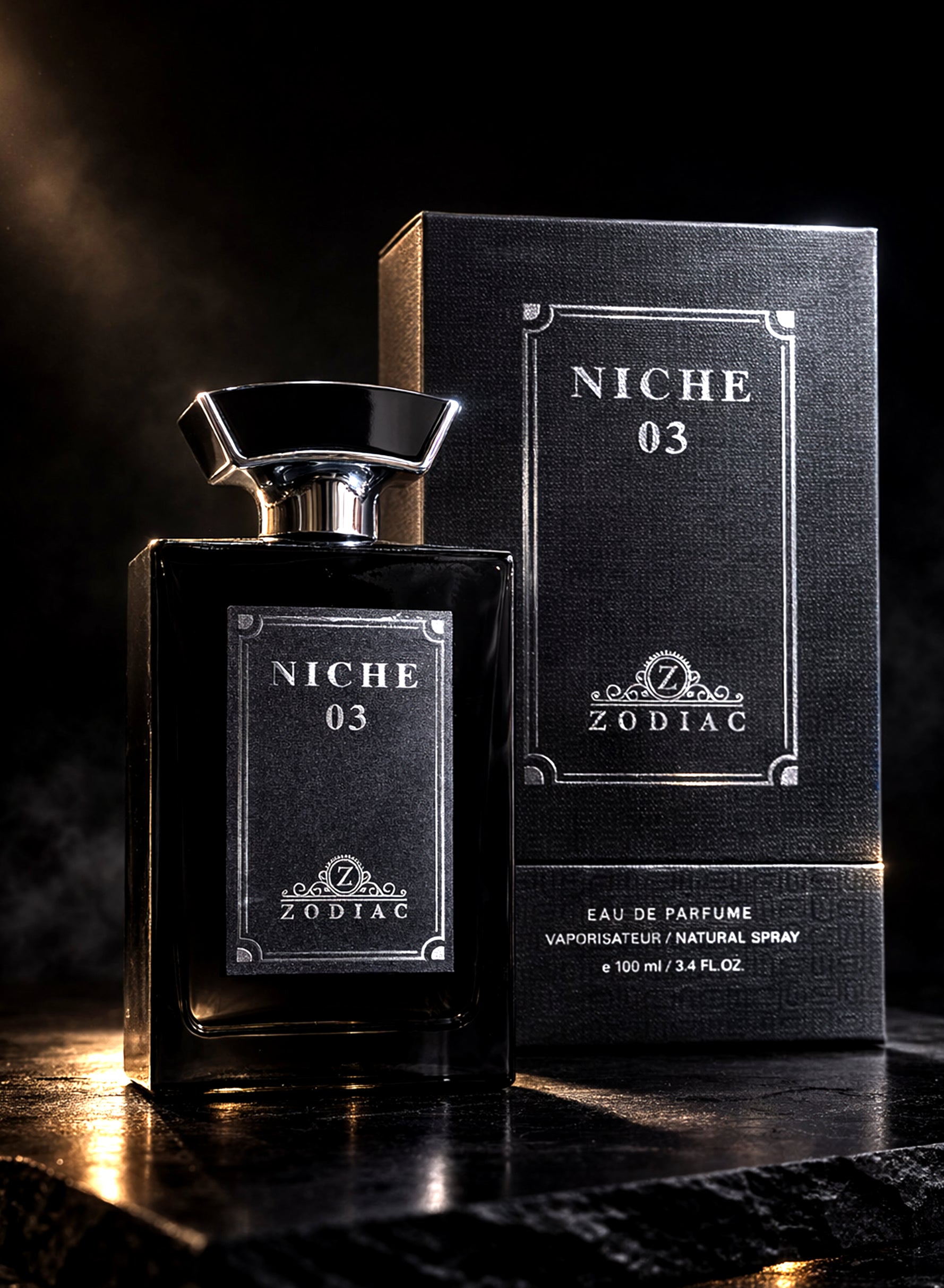 Zodiac Niche 03 Eau De Perfume 100ml | Luxury Men’s Perfume with Ozonic, Aquatic, Iris & Amber Notes | Long Lasting Fresh Woody Fragrance